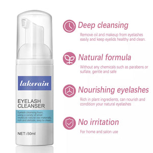 Lakerain 50ml eyelash shampoo foam cleaner